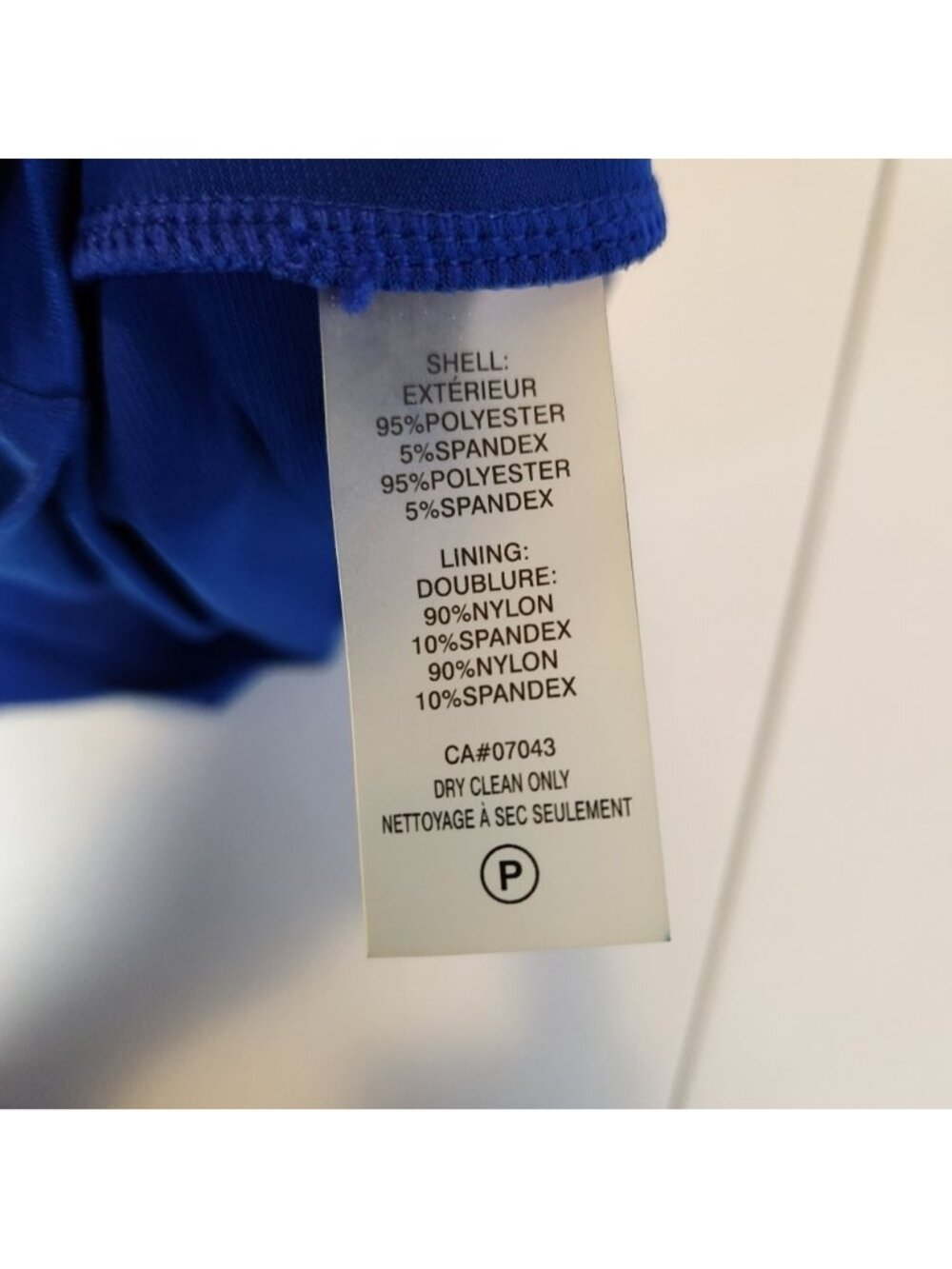 Calvin Klein Blue Short Sleeve Knee Length Dress Stretchy Wrap V-Neck Office - Picture 6 of 11